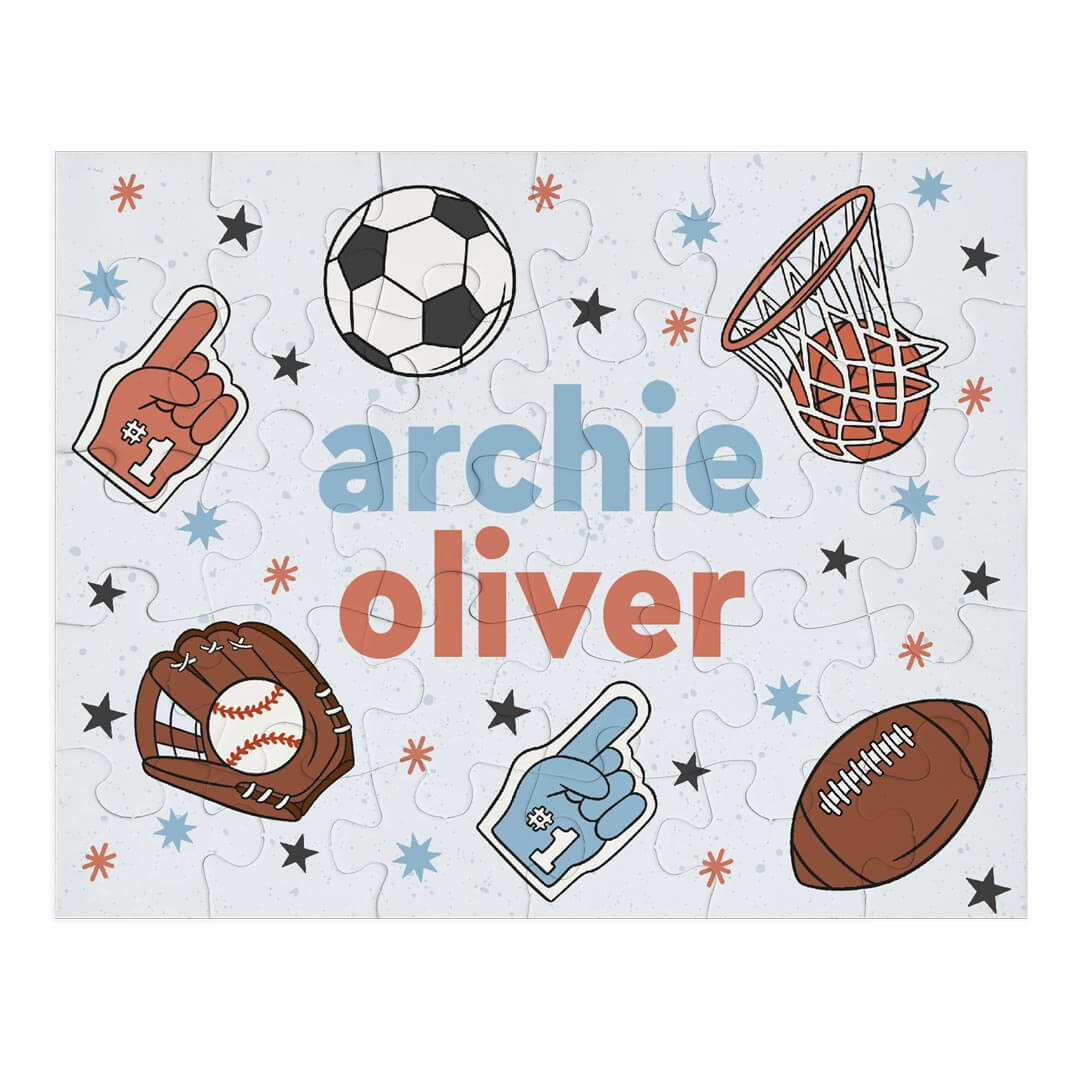 Kids Personalized 30 Piece Puzzle | Half Time