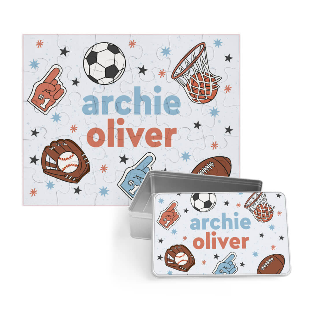 Kids Personalized 30 Piece Puzzle | Half Time