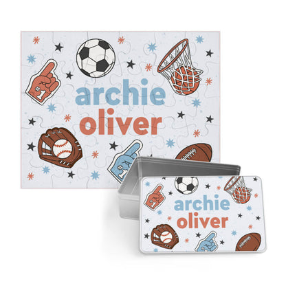 Kids Personalized 30 Piece Puzzle | Half Time