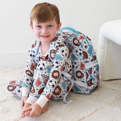 Kids Embroidered Backpack | Half Time