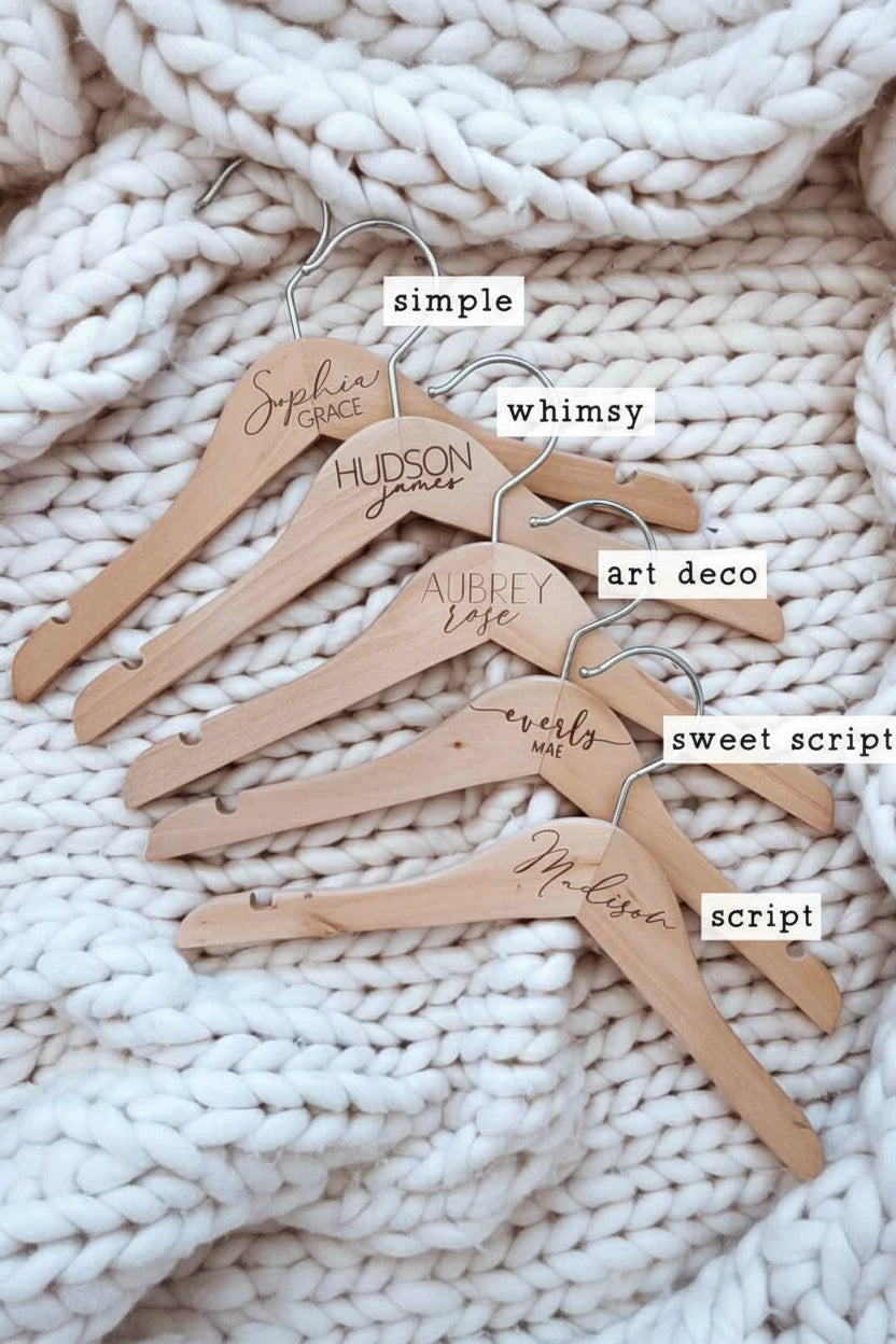 Personalized Baby Name Wood Hangers