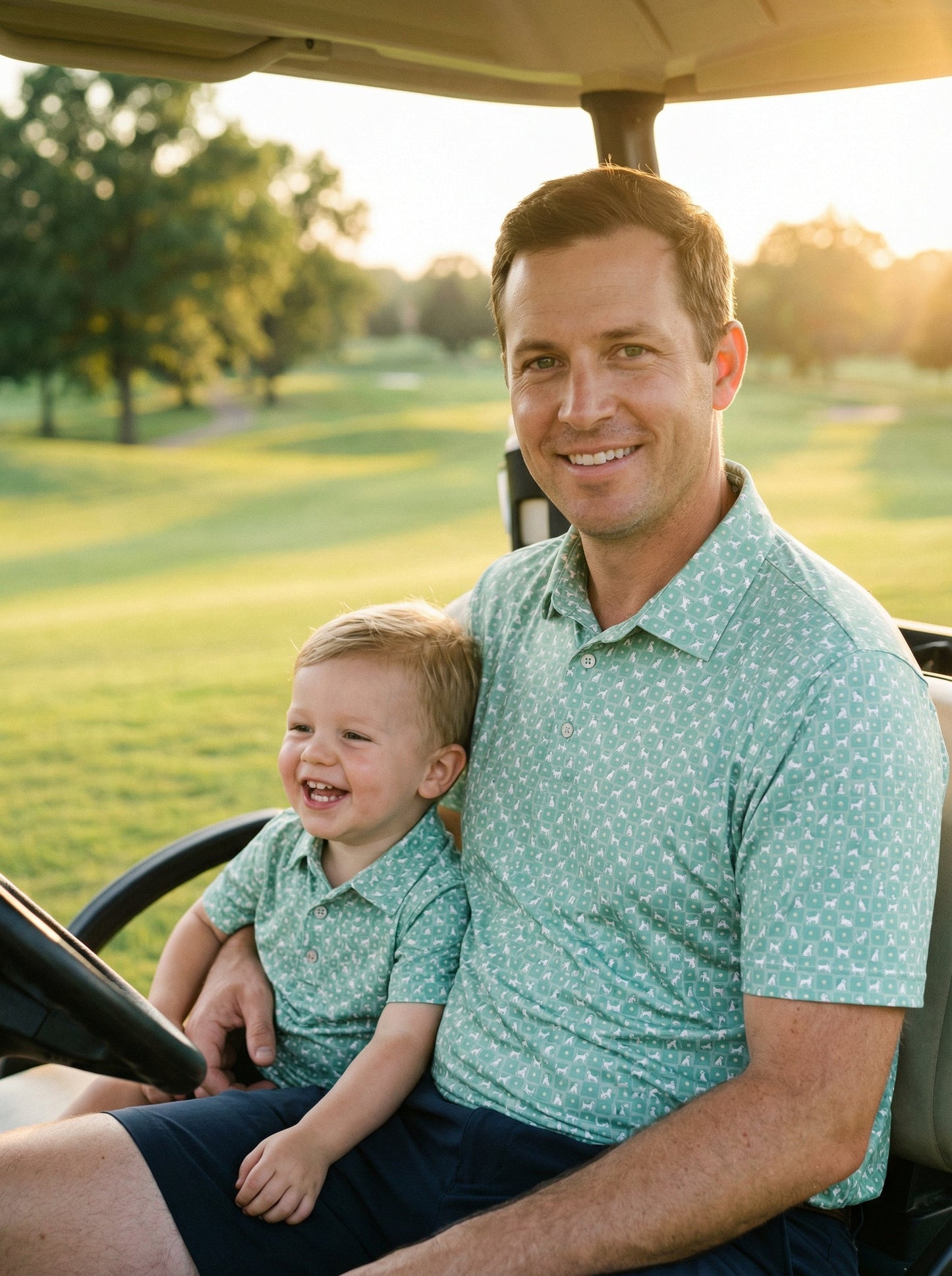Daddy & Me Matching Short Sleeve Polos | Man's Best Friend