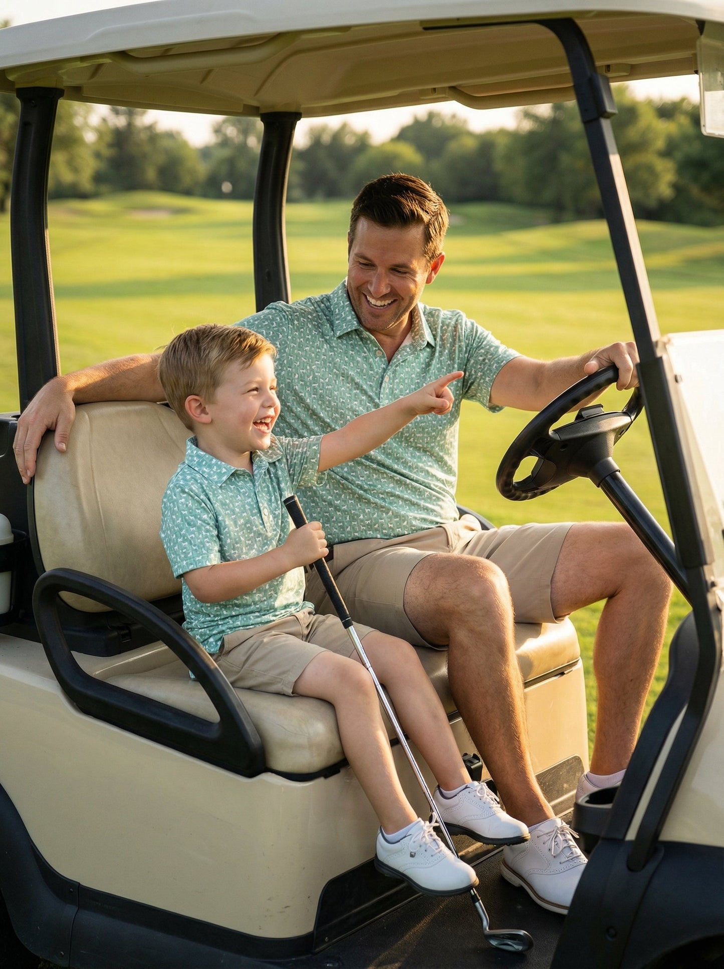 Daddy & Me Matching Short Sleeve Polos | Man's Best Friend