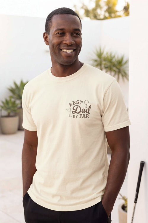 Best Dad By Par Graphic Tee | Ivory