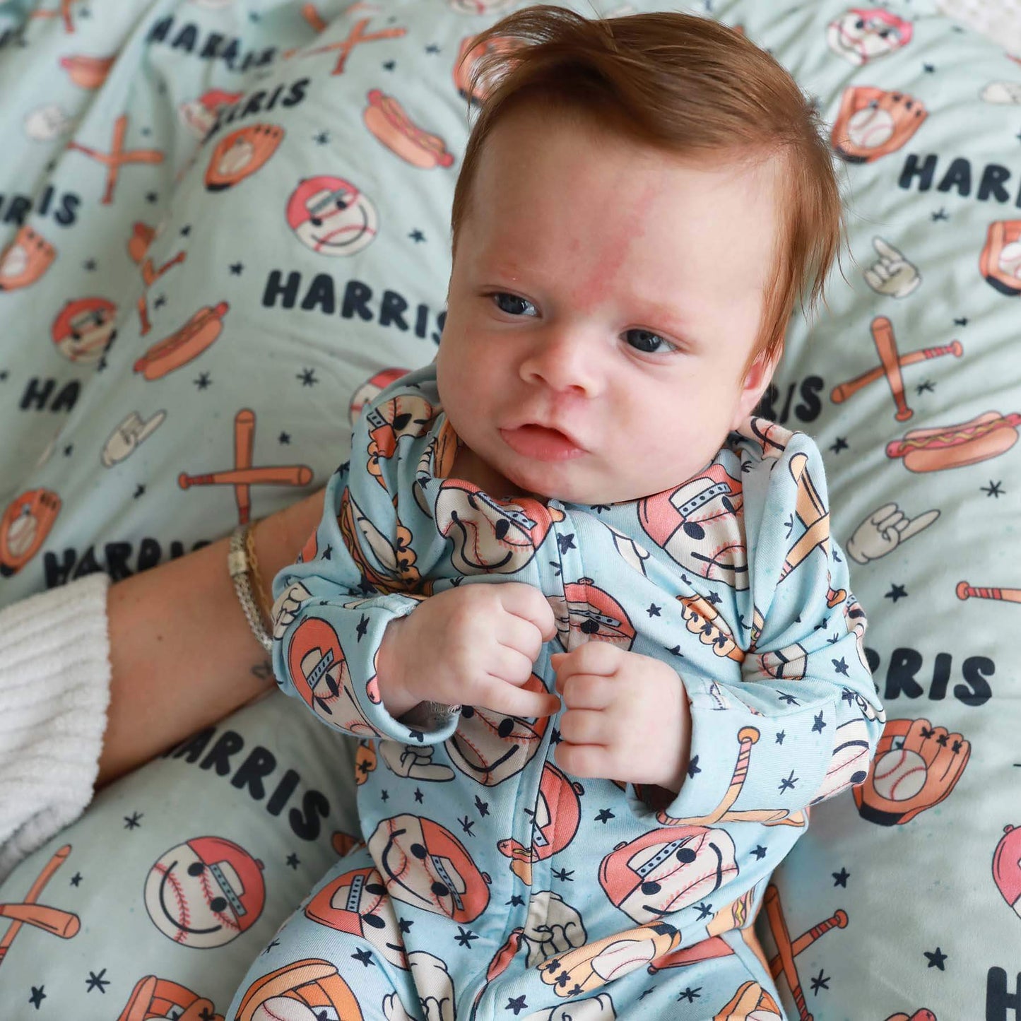 Home Run Personalized Swaddle Blanket