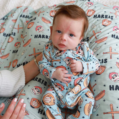 Home Run Personalized Swaddle Blanket