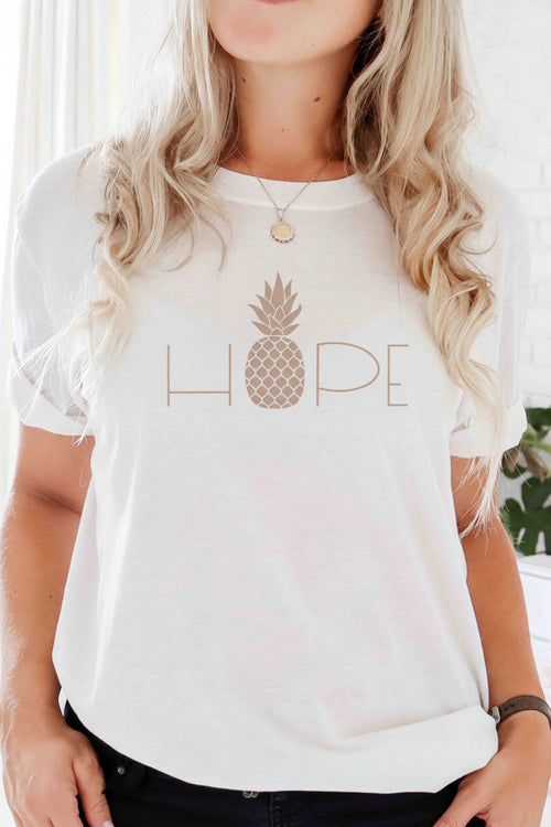 Hope Adult Graphic Tee | White
