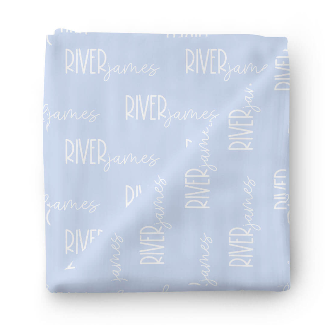 Personalized Baby Name Swaddle Blanket Font Duo | Pastel Cutie