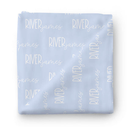Personalized Baby Name Swaddle Blanket Font Duo | Pastel Cutie