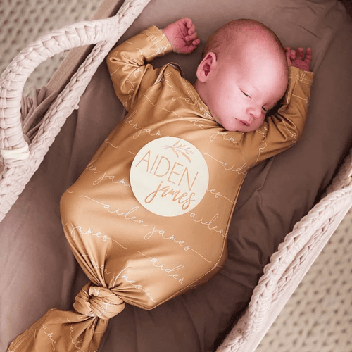 Personalized Baby Name Wood Announcement | Wheatgrass