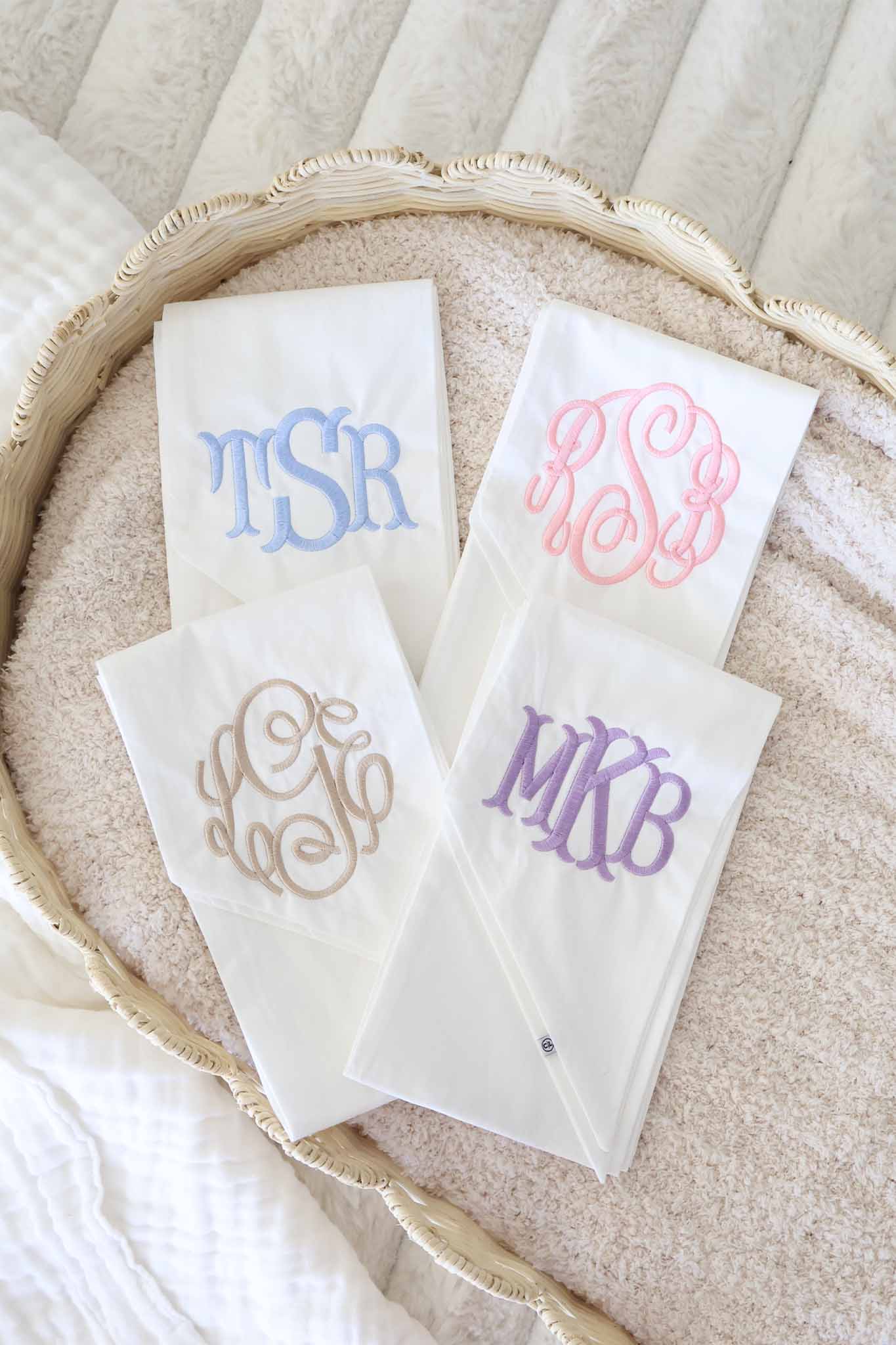 Personalized Newborn Bow Sash | Ivory