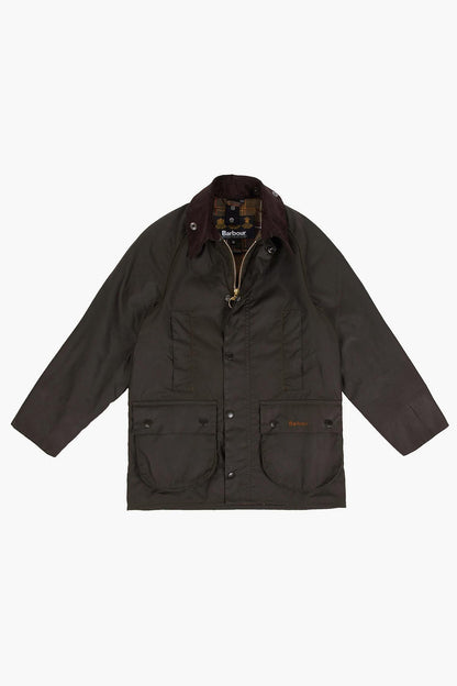 Boys Olive Beaufort Wax Jacket