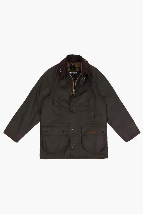 Boys Olive Beaufort Wax Jacket