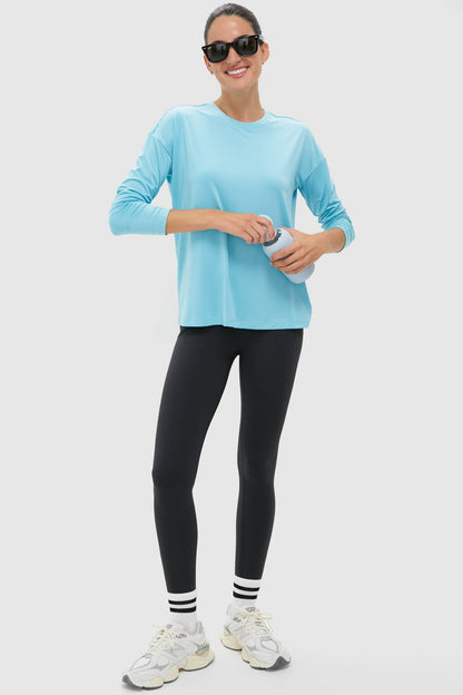 Bright Blue Long Sleeve Performance Jersey Ryan Boyfriend Tee