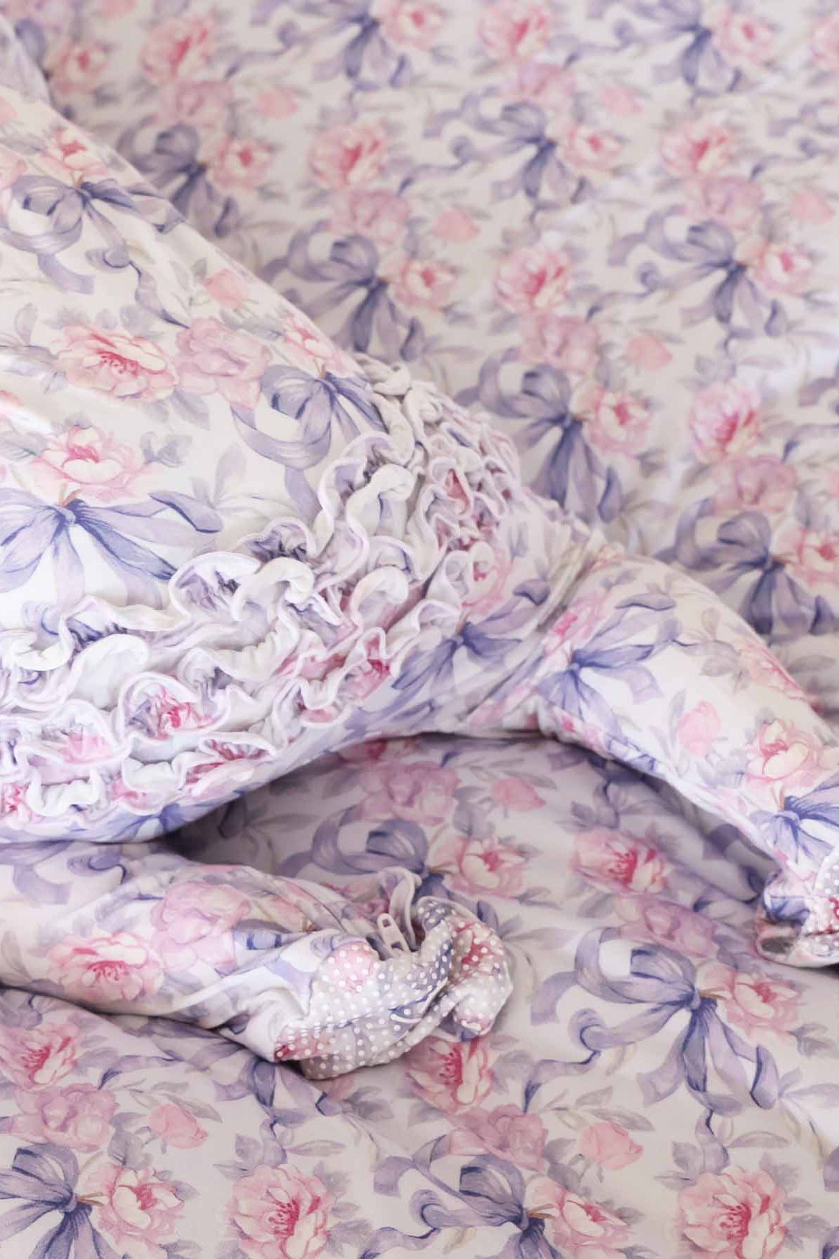 Leighton's Lavender Ruffle Zipper Footie