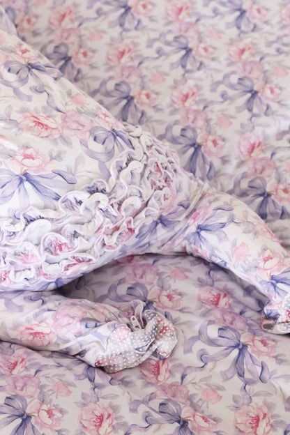 Leighton's Lavender Ruffle Zipper Footie