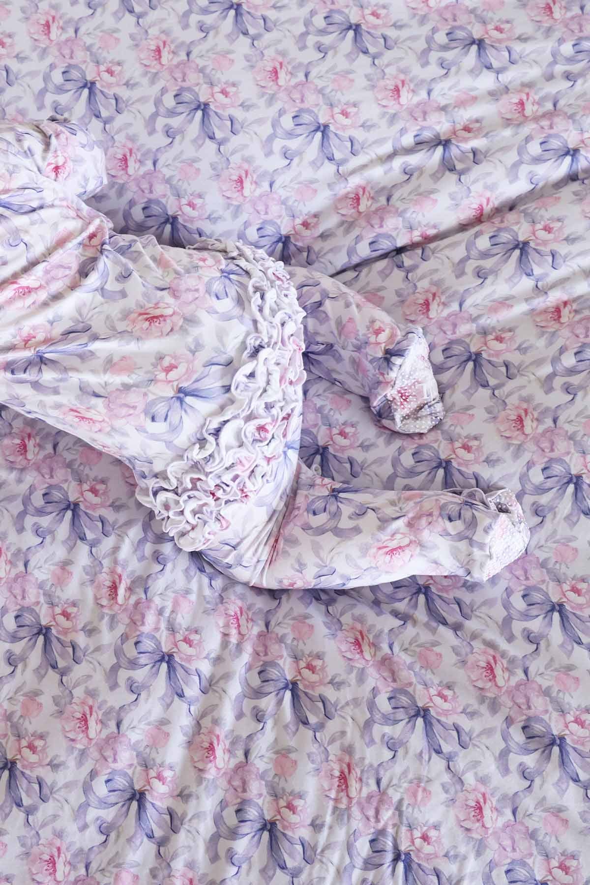 Leighton's Lavender Ruffle Zipper Footie