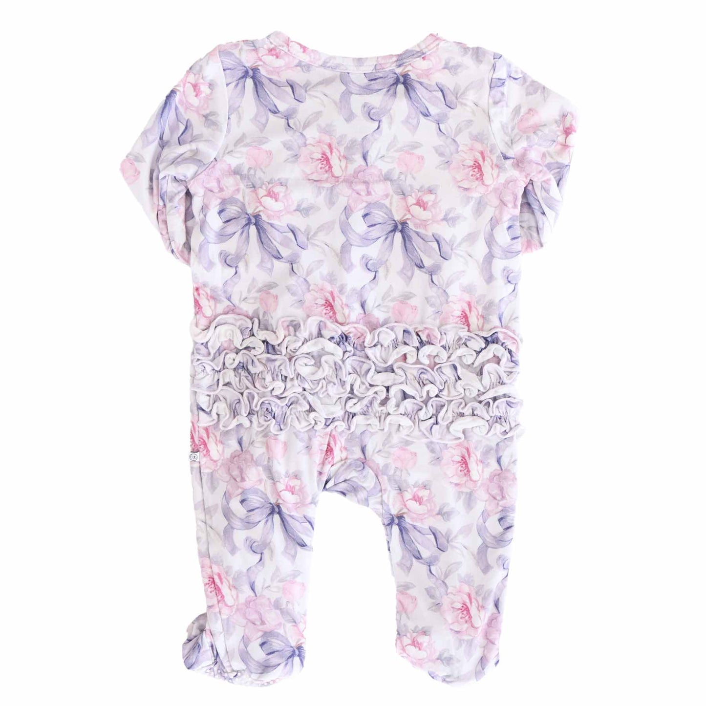Leighton's Lavender Ruffle Zipper Footie