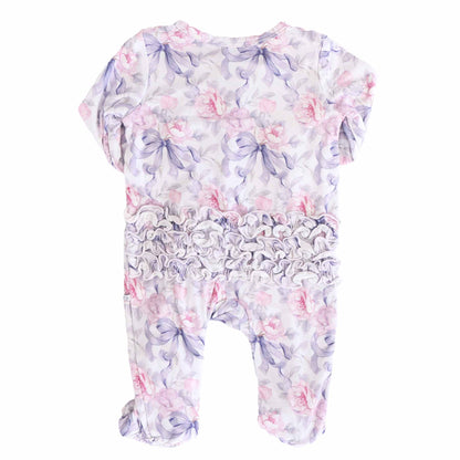 Leighton's Lavender Ruffle Zipper Footie