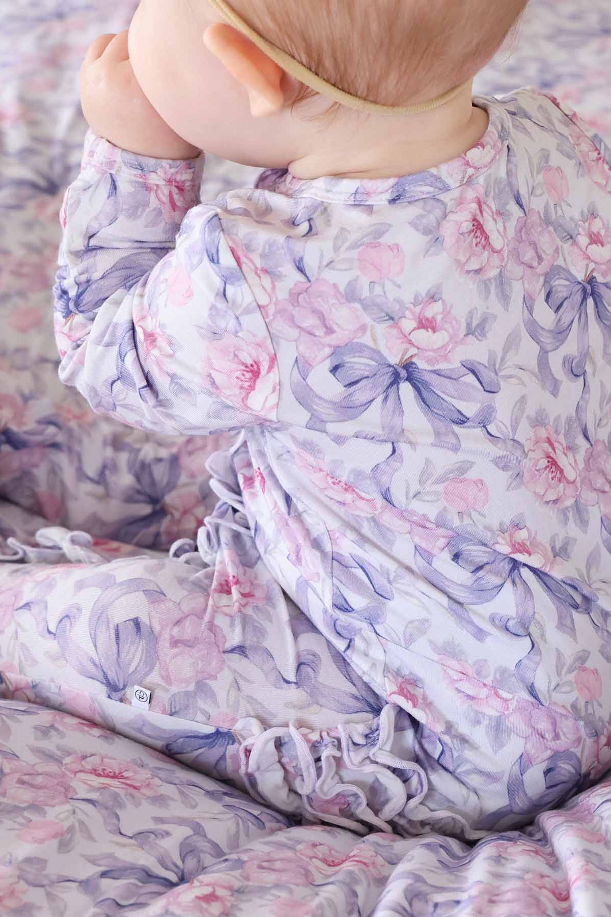 Leighton's Lavender Ruffle Zipper Footie