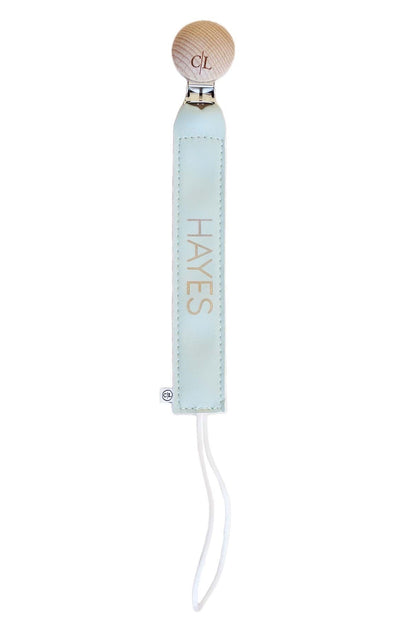 Personalized Leather Pacifier Clip | All Colors