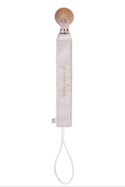 Personalized Leather Pacifier Clip | All Colors