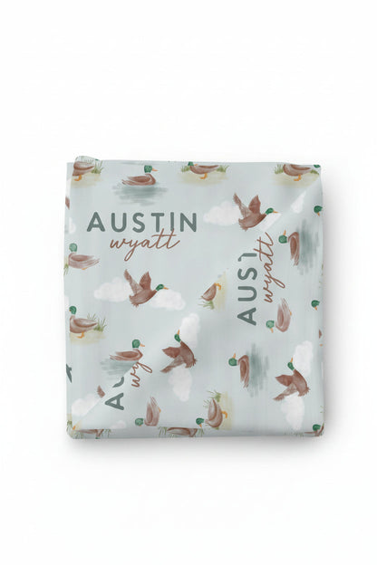Little Duckling Personalized Swaddle Blanket