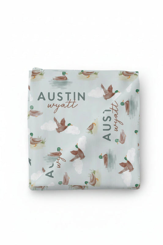 Little Duckling Personalized Swaddle Blanket