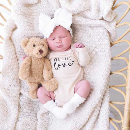 Little Love Long Sleeve Graphic Bodysuit | Natural