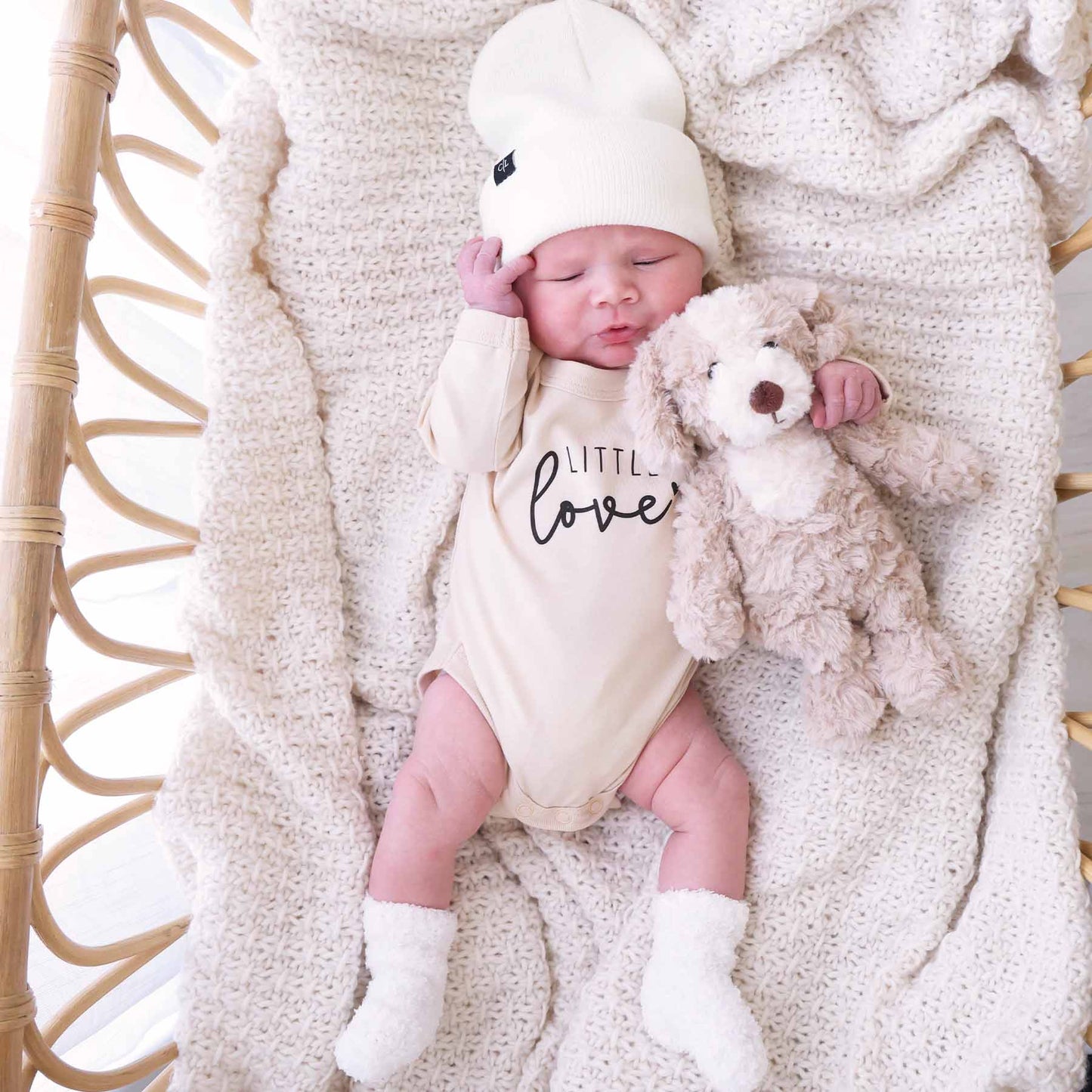 Little Love Long Sleeve Graphic Bodysuit | Natural