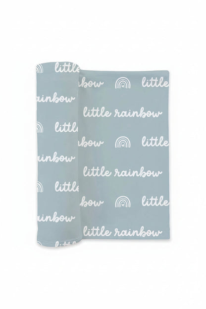 Little Rainbow Swaddle Blanket | Blue