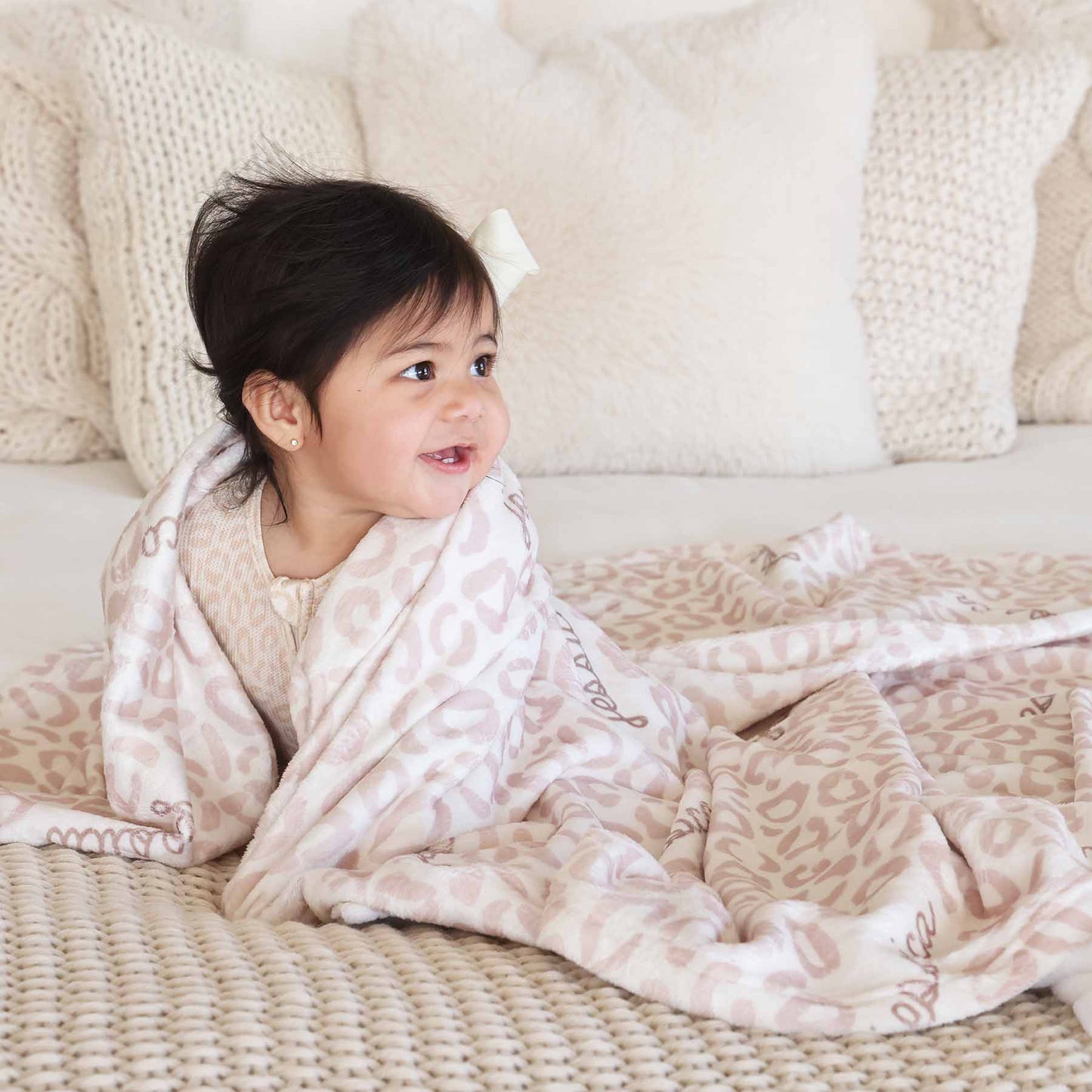 Lovely Leopard Personalized Kids Blanket