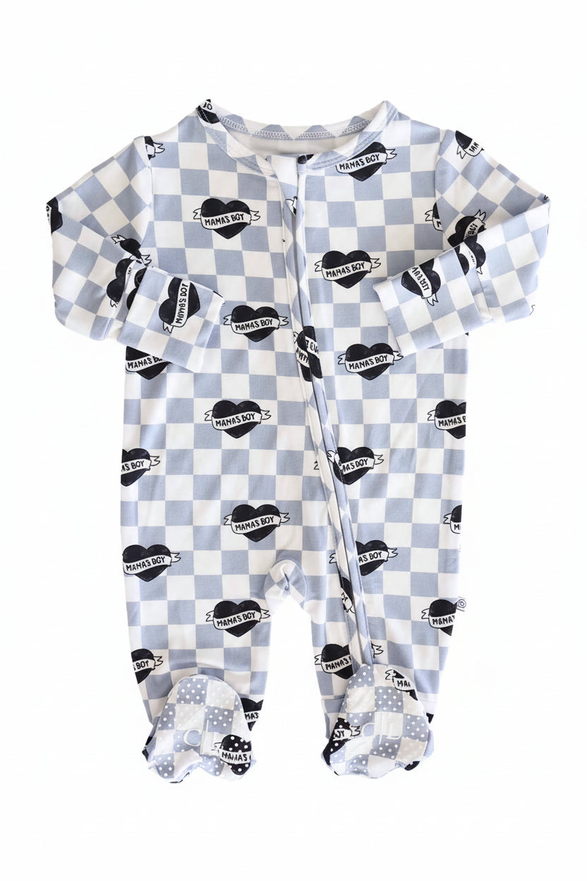 Mama's Boy Zipper Footie