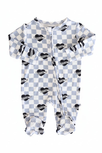 Mama's Boy Zipper Footie