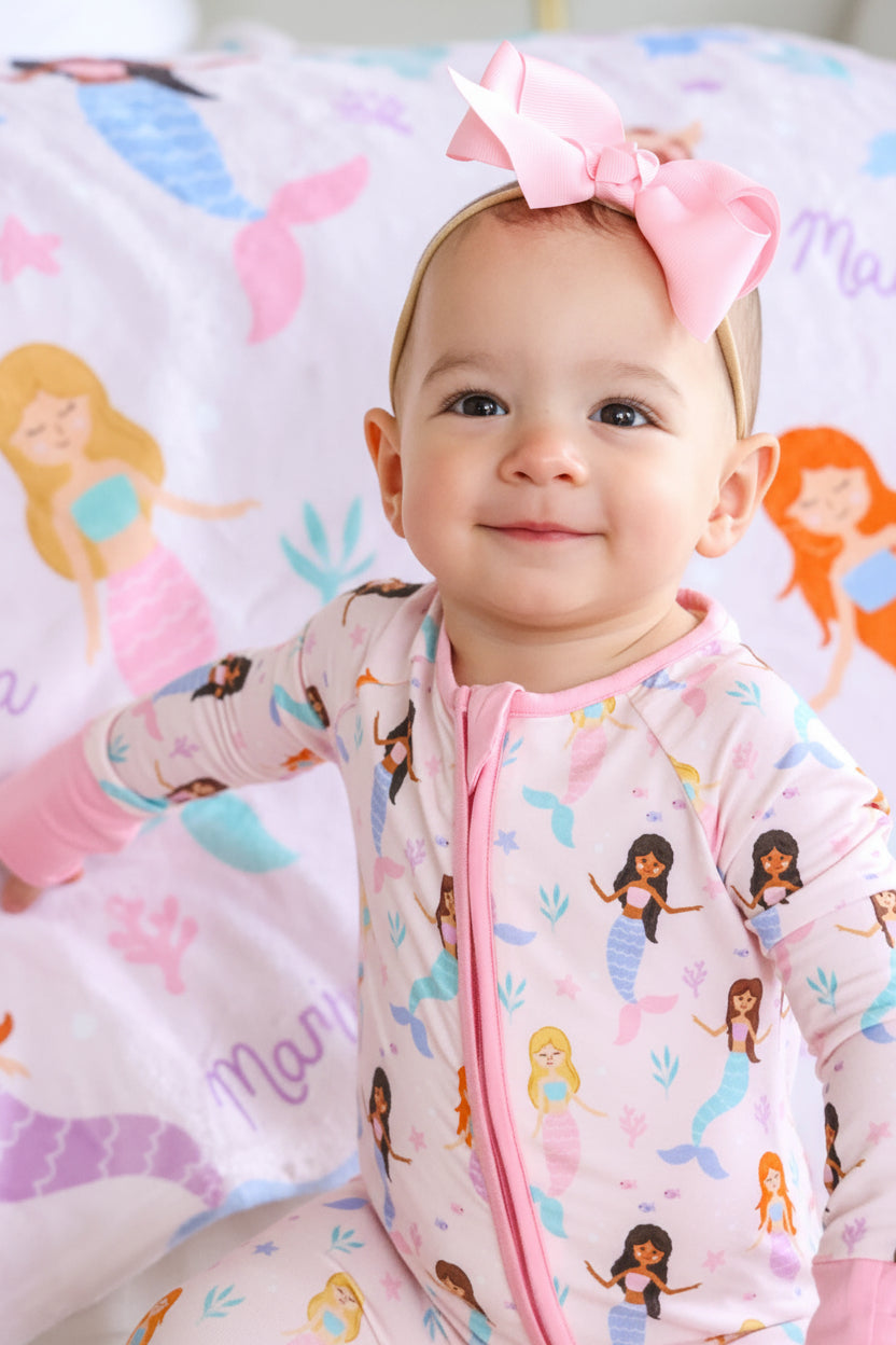 Personalized Kids Blanket | Let's Be Mermaids