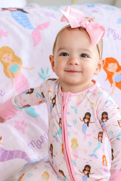 Personalized Kids Blanket | Let's Be Mermaids