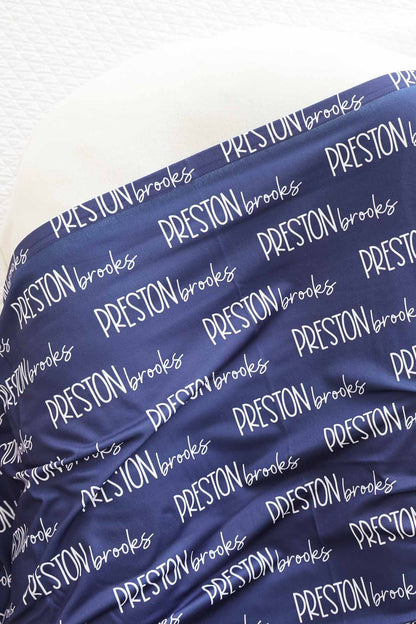 Personalized Baby Name Swaddle Blanket Font Duo | Best Selling Blues