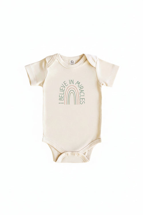 I Believe In Miracles Graphic Bodysuit | Natural