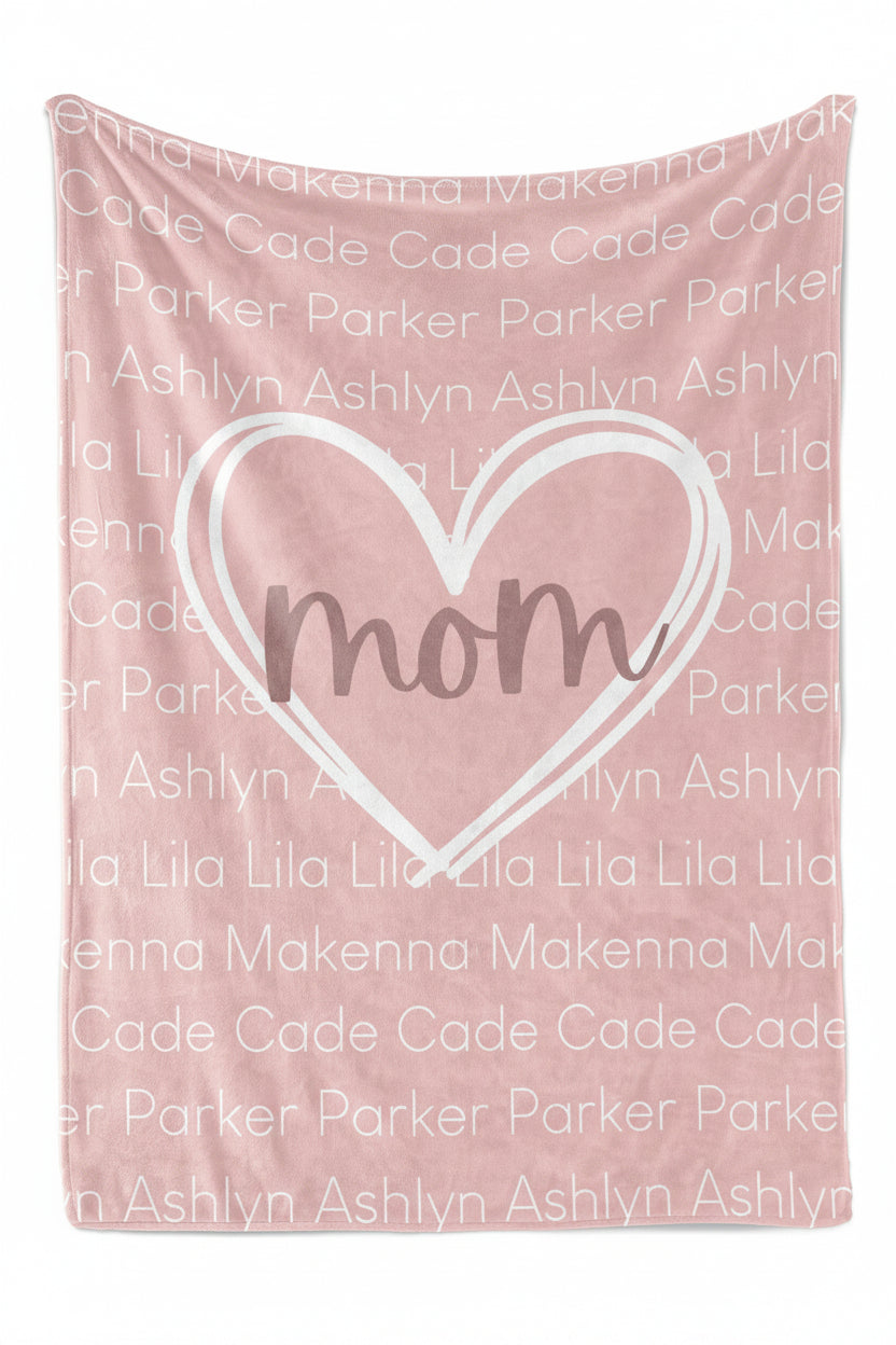 Personalized Blanket | Mom's Heart