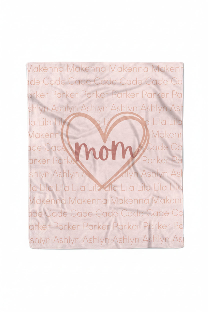 Personalized Blanket | Mom's Heart