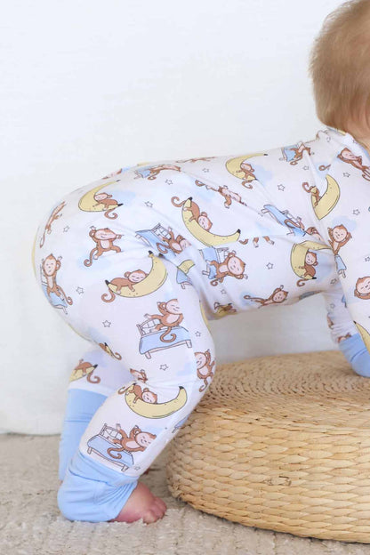 Convertible Bamboo Zip Romper | Monkey See, Monkey Snooze