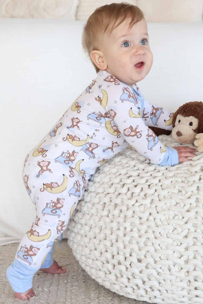 Convertible Bamboo Zip Romper | Monkey See, Monkey Snooze