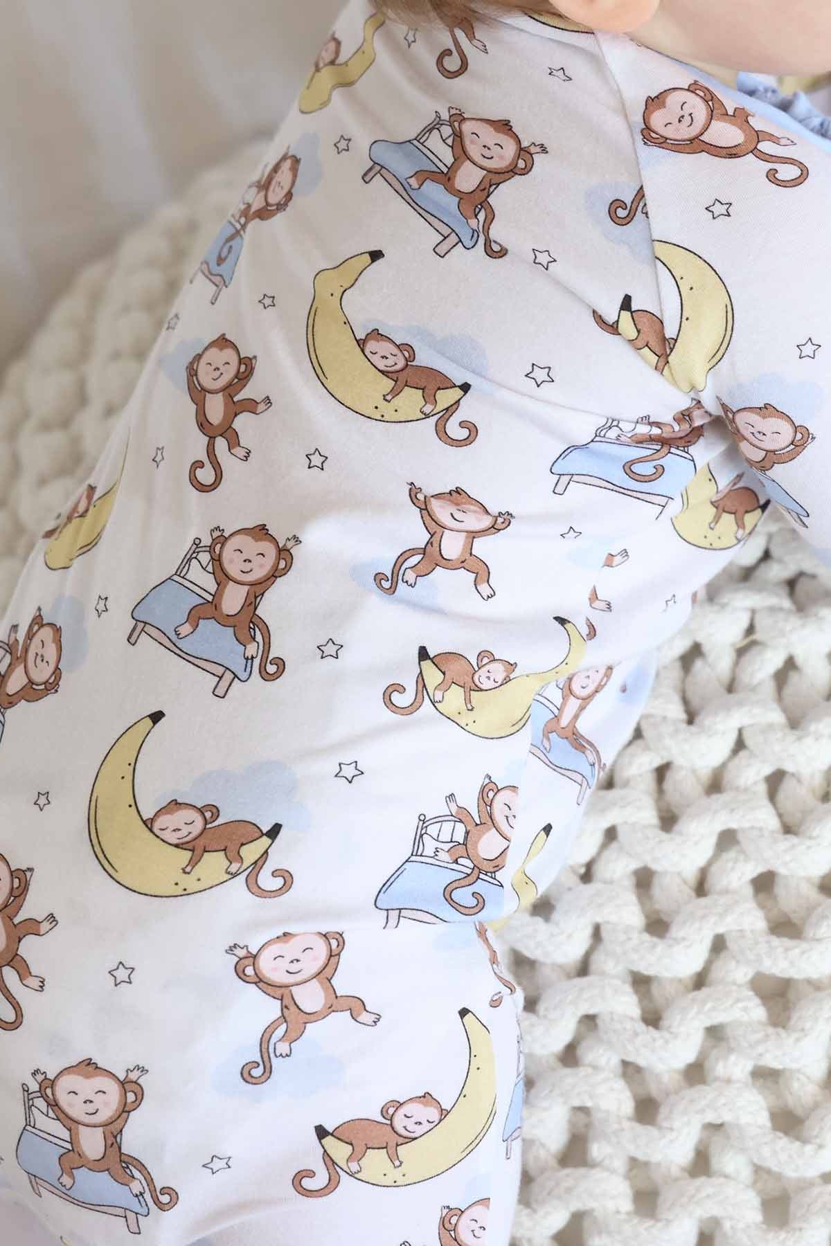 Convertible Bamboo Zip Romper | Monkey See, Monkey Snooze