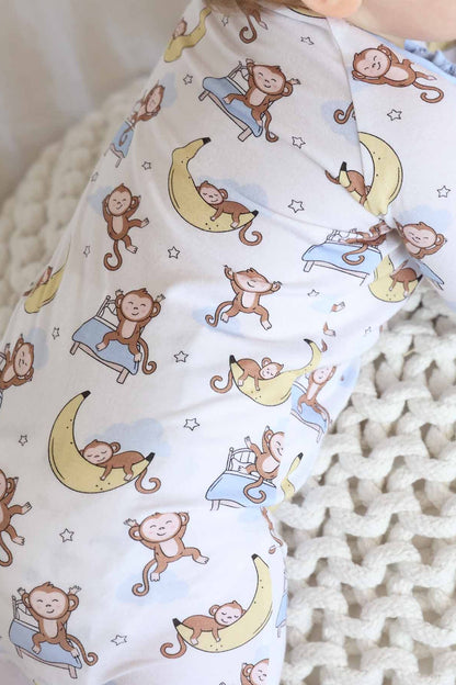 Convertible Bamboo Zip Romper | Monkey See, Monkey Snooze