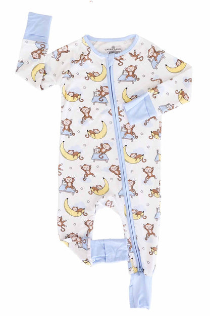 Convertible Bamboo Zip Romper | Monkey See, Monkey Snooze