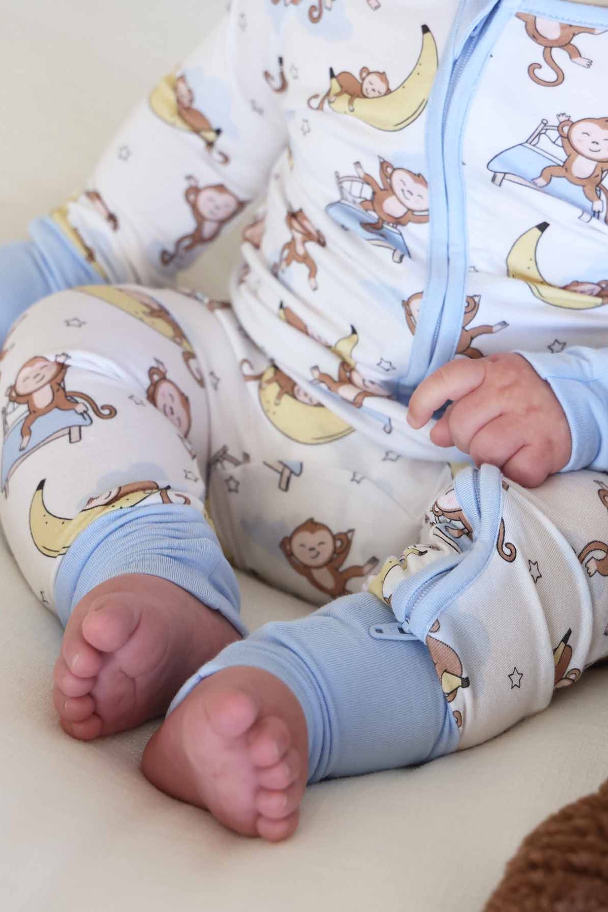 Convertible Bamboo Zip Romper | Monkey See, Monkey Snooze