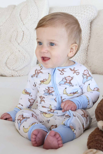 Convertible Bamboo Zip Romper | Monkey See, Monkey Snooze