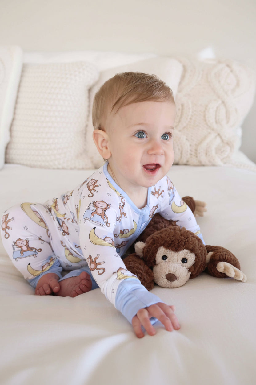 Convertible Bamboo Zip Romper | Monkey See, Monkey Snooze