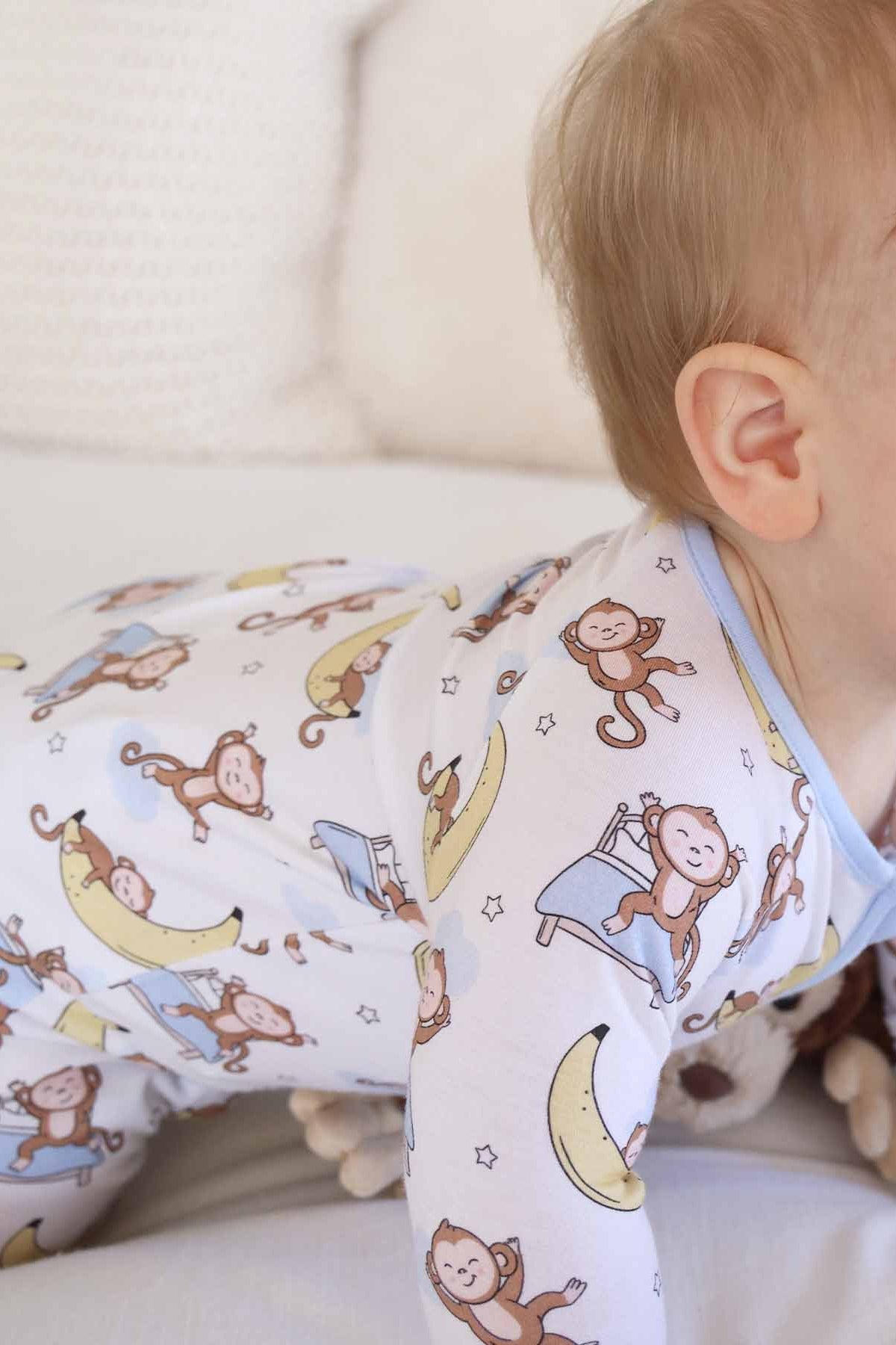 Convertible Bamboo Zip Romper | Monkey See, Monkey Snooze