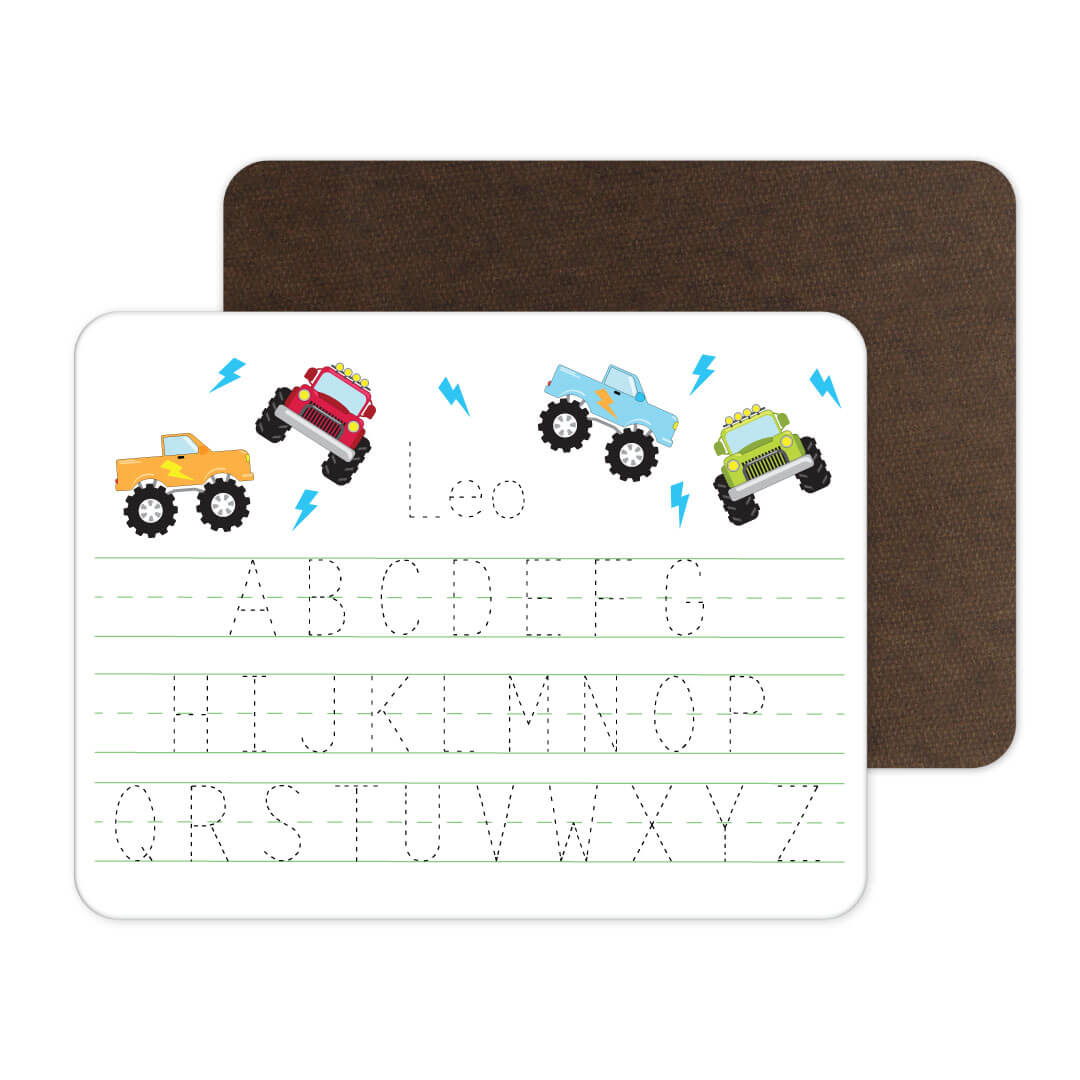 Kids Personalized Whiteboard | Truck Rally